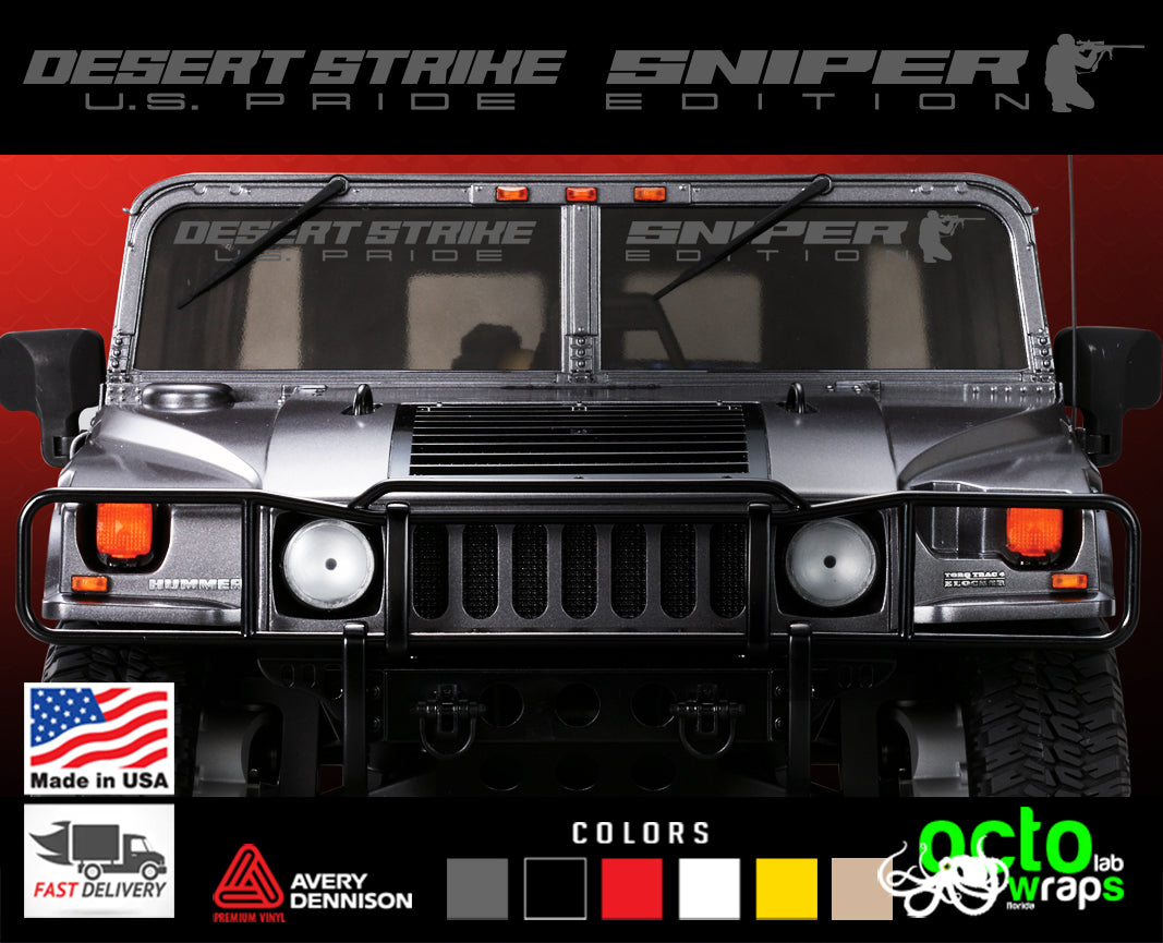 HUMMER H1 windshield decal sticker Desert Strike Edition – Octo Lab ...