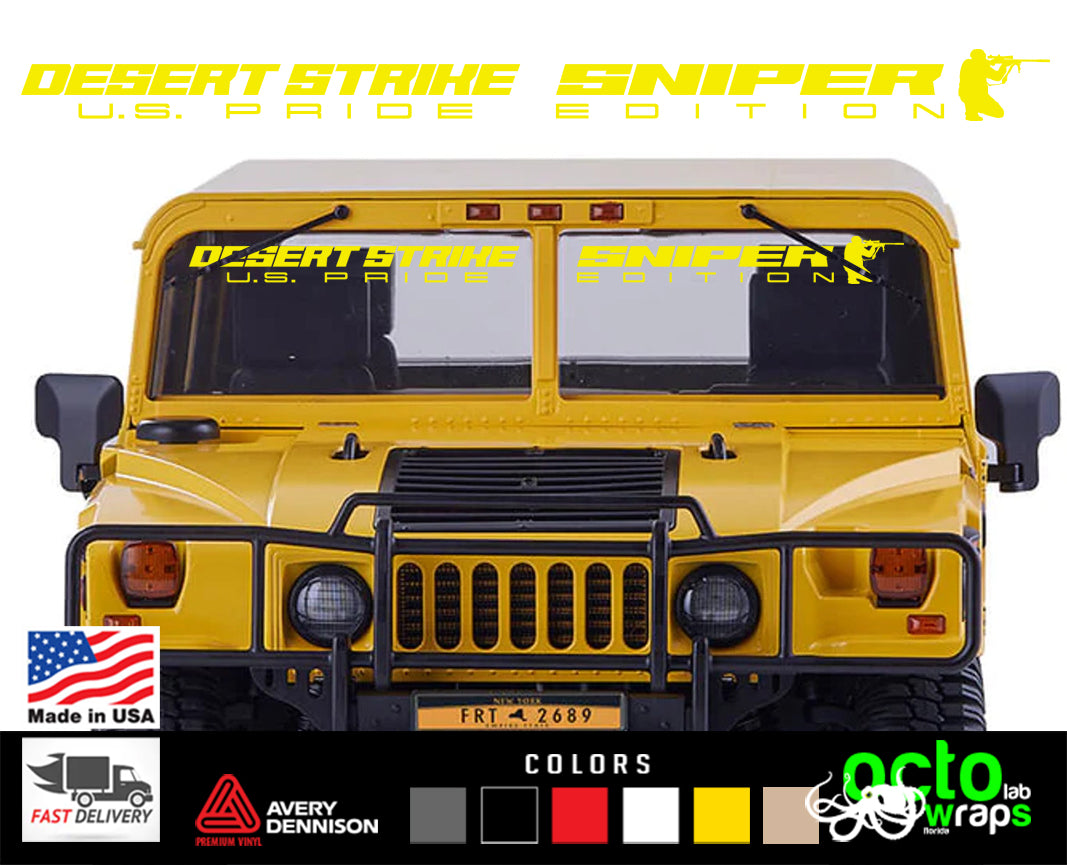 HUMMER H1 windshield decal sticker Desert Strike Edition – Octo Lab ...