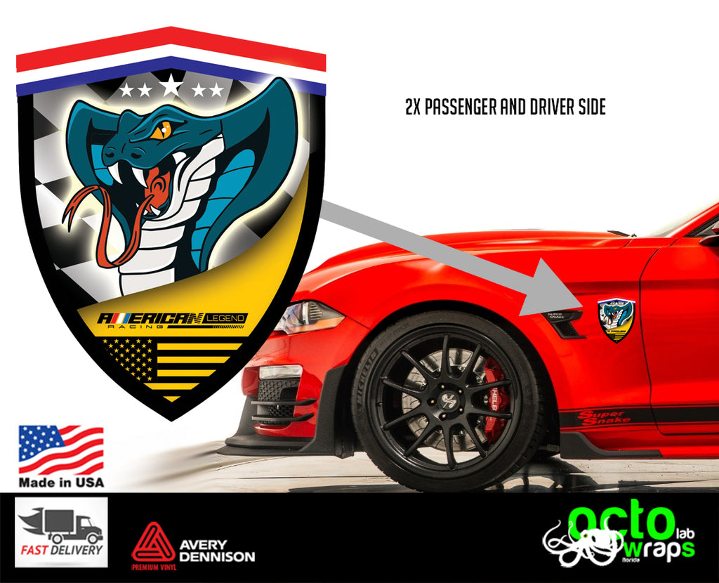 Mustang COBRA RACING side emblem
