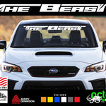 Subaru WRX THE BEAST windshield decal sticker
