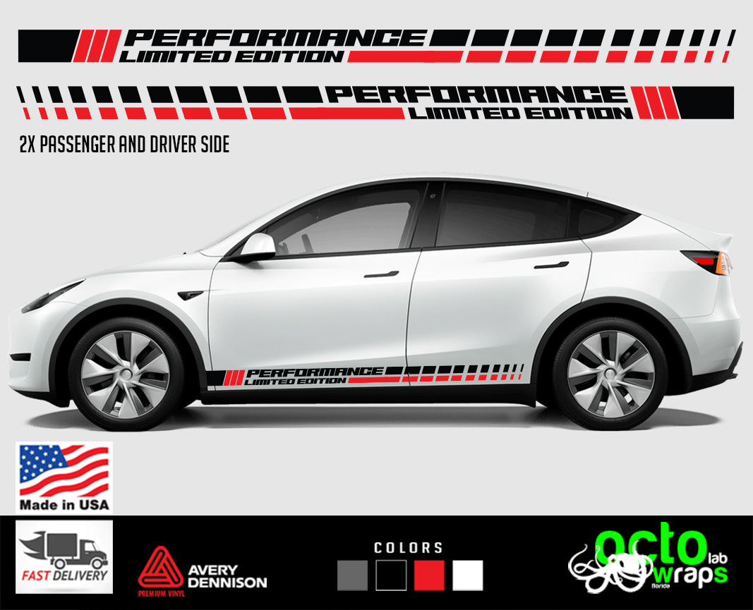 Tesla model Y edition rocker stripes decal stickers – Octo Lab Stickers