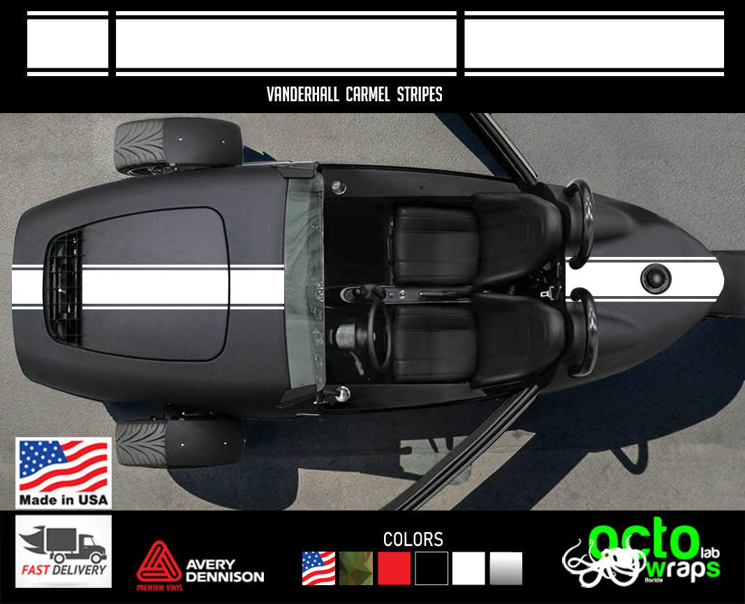 Vanderhall CARMEL GTS RACING stripes decal sticker – Octo Lab Stickers