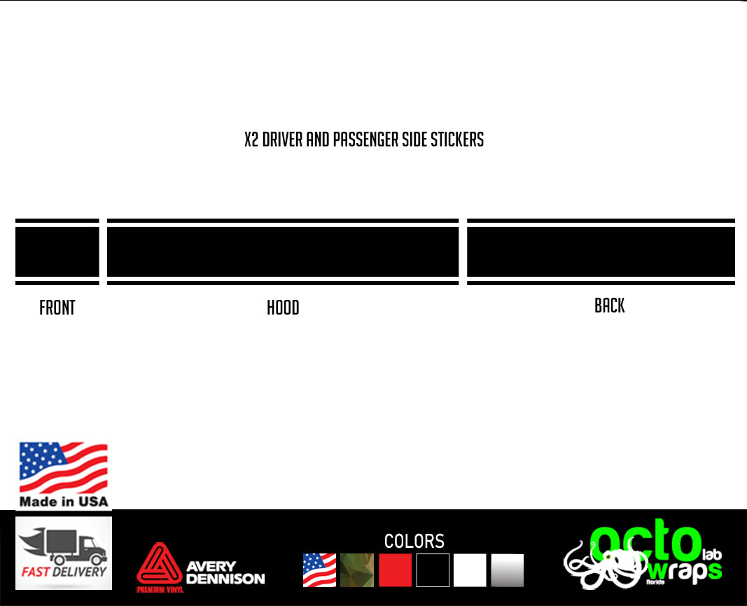 Vanderhall CARMEL GTS RACING stripes decal sticker – Octo Lab Stickers