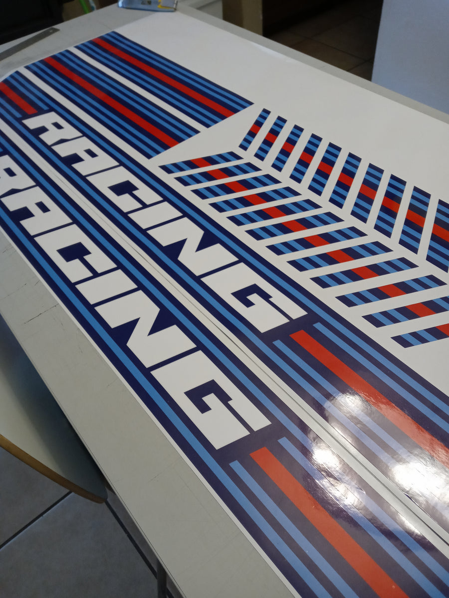 Porsche MARTINI RACING 2X side doors rocker stripes decal stickers ...