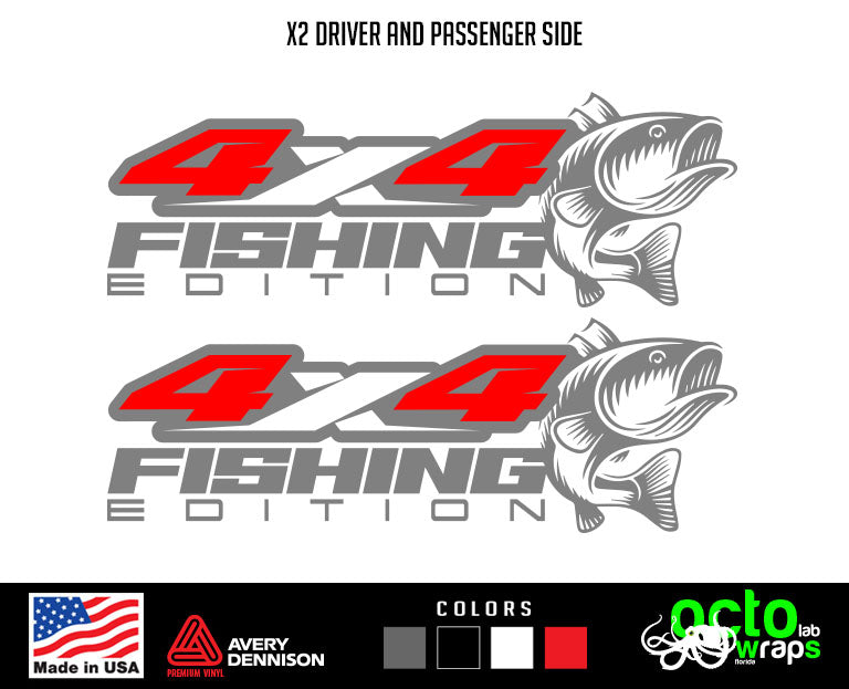 Dodge Ram 4X4 FISHING EDITION 2X sides decal stickers – Octo Lab