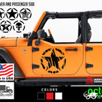 Jeep Stars 2X doors decal stickers