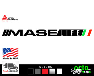 Maserati MASE LIFE windshield decal sticker