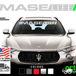 Maserati MASE LIFE windshield decal sticker