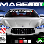 Maserati MASE LIFE windshield decal sticker