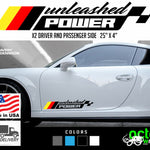 Porsche POWER 2X side decal sticker