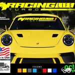 Porsche RACING LIFE windshield decal sticker