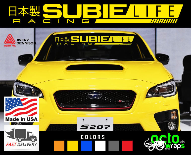 Subaru SUBIE LIFE windshield decal sticker